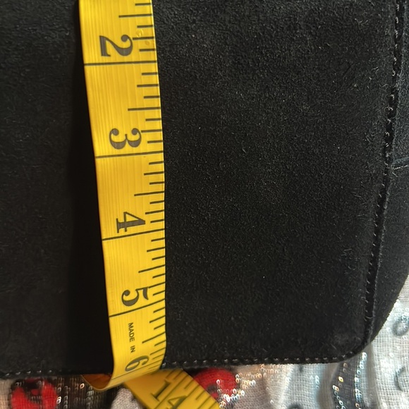 J.Galt Brandy Melville suede shoulder bucket purse black - Picture 6 of 12